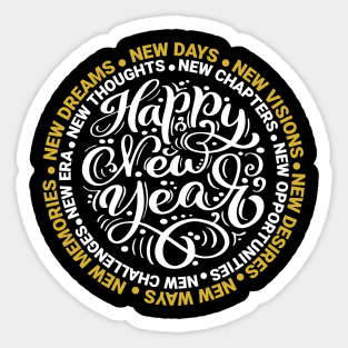 Happy New Year Motivational Sticker